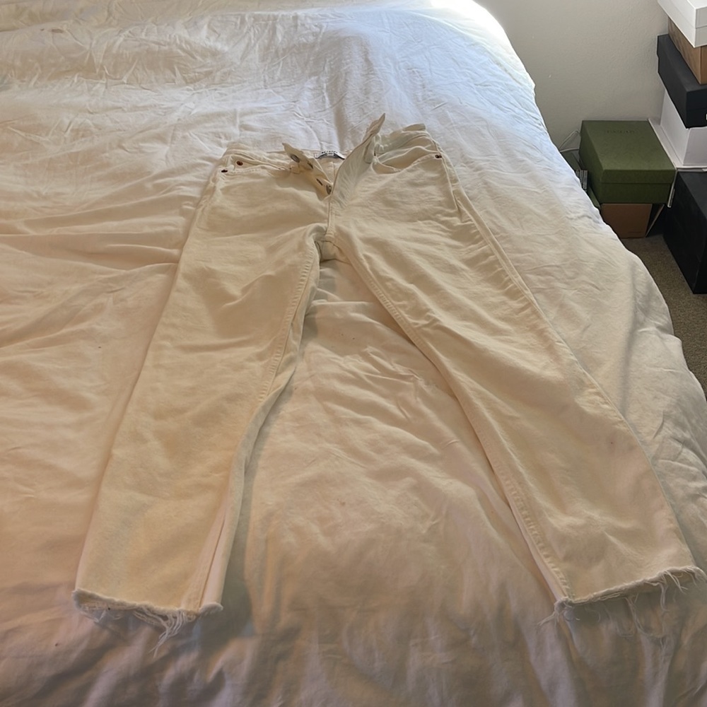 Redone Cream Jeans - image 2